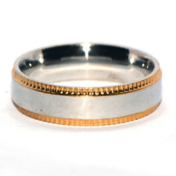 Other - NEW! Unisex Sterling Silver TWO-TONE Milgrain BAND - SIZE US 9 - Great GIFT!